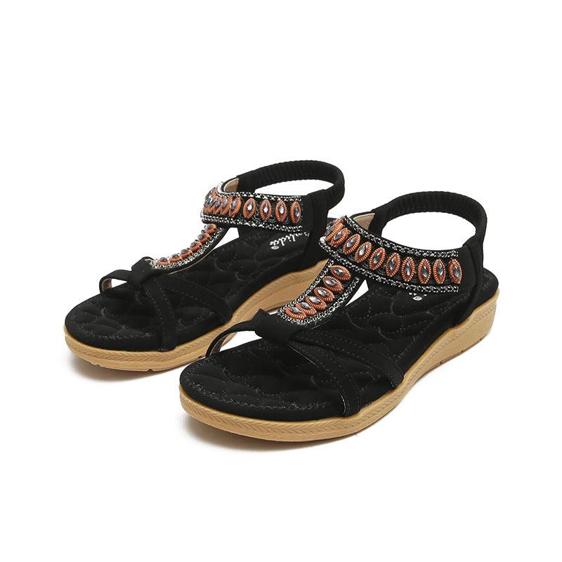 Women's flat flip flops, view 2 - MRSLM