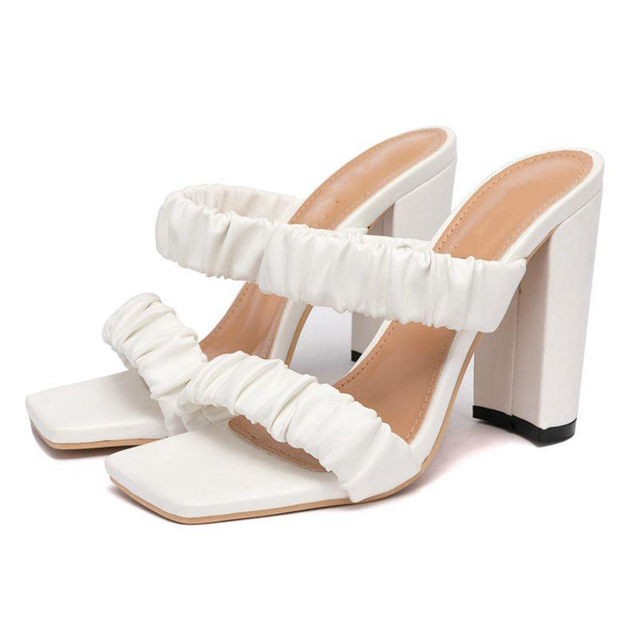European And American Style Thick-heeled Women's Outer Slippers - MRSLM