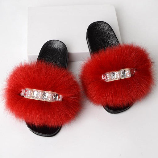 Simple fur slippers, view 6 - MRSLM