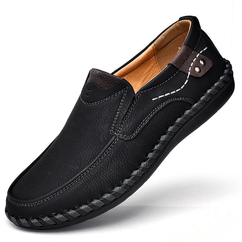 Men's Casual Leather Shoes British Retro Plus Size - MRSLM