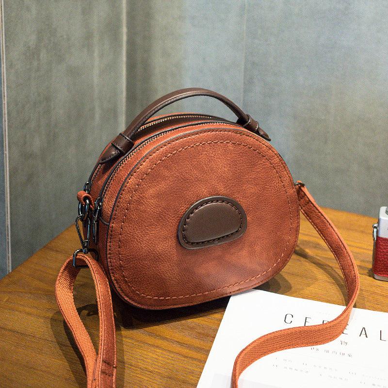 Retro Fashion One-shoulder Messenger Small Round Bag - MRSLM