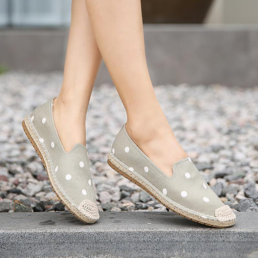 Linen grass edge fisherman flat shoes - MRSLM