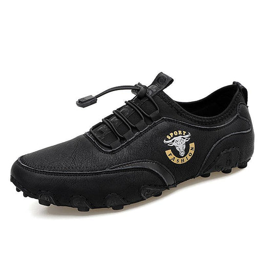 Men's retro casual leather shoes, view 2 - MRSLM