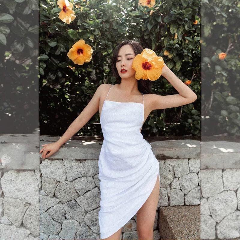 Irregular Strap Dress