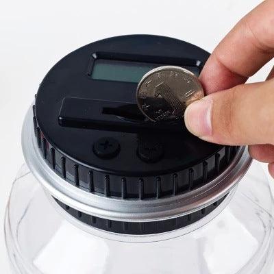 Electronic Digital Counting Coin Money Saving Box (Black) - MRSLM