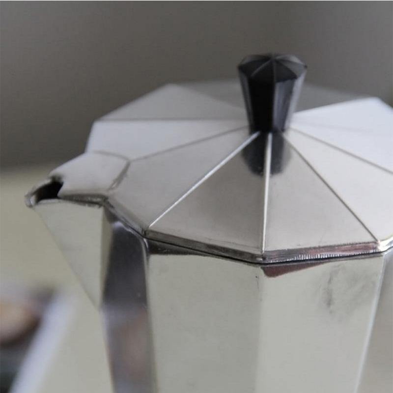ACL Italian Coffee Pot Octagonal Mocha Pot Heat Resistant Aluminium for Household - MRSLM