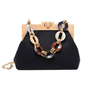 Acrylic chain small shoulder bag, view 7 - MRSLM