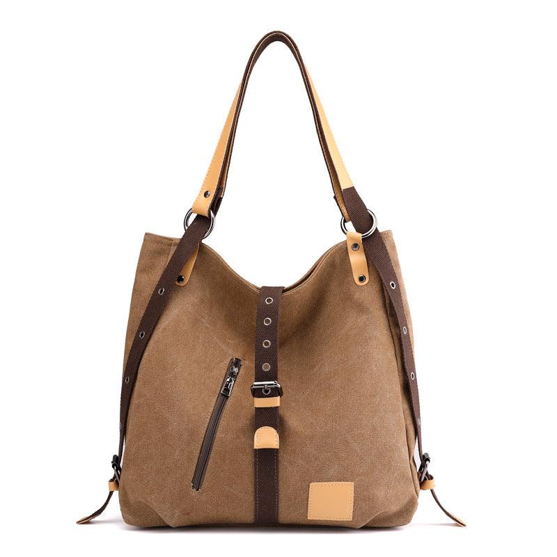 Women's large capacity canvas shoulder bag - MRSLM