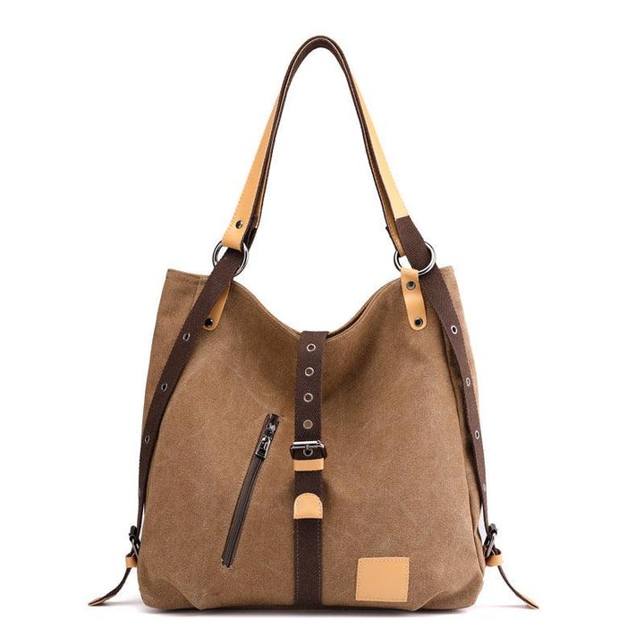 Women's large capacity canvas shoulder bag - MRSLM