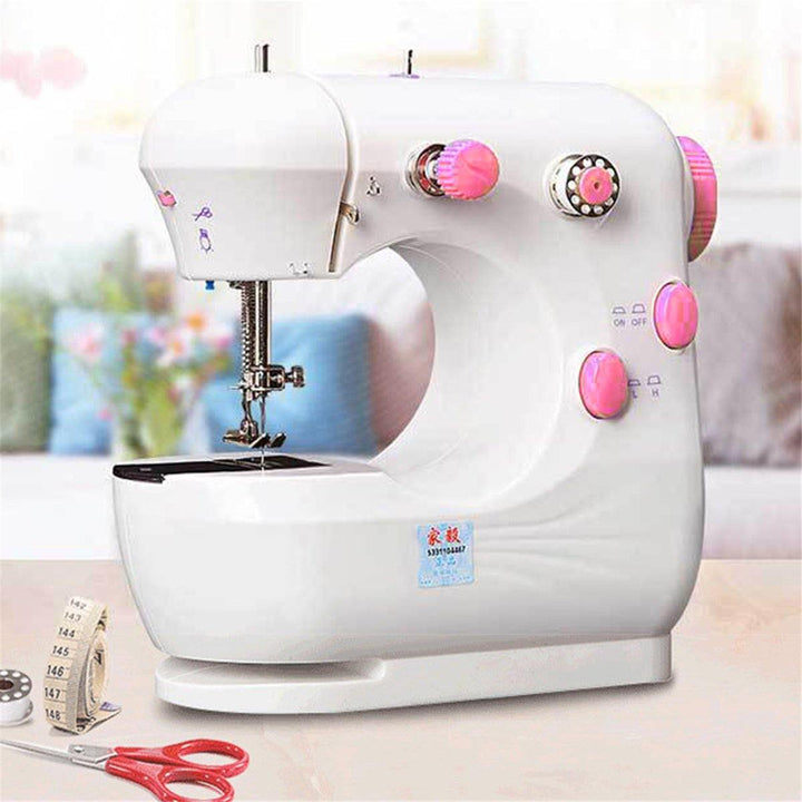 Mini Portable Electric Desktop Sewing Machine 2 Speeds For DIY Stitch Clothes Fabric - MRSLM