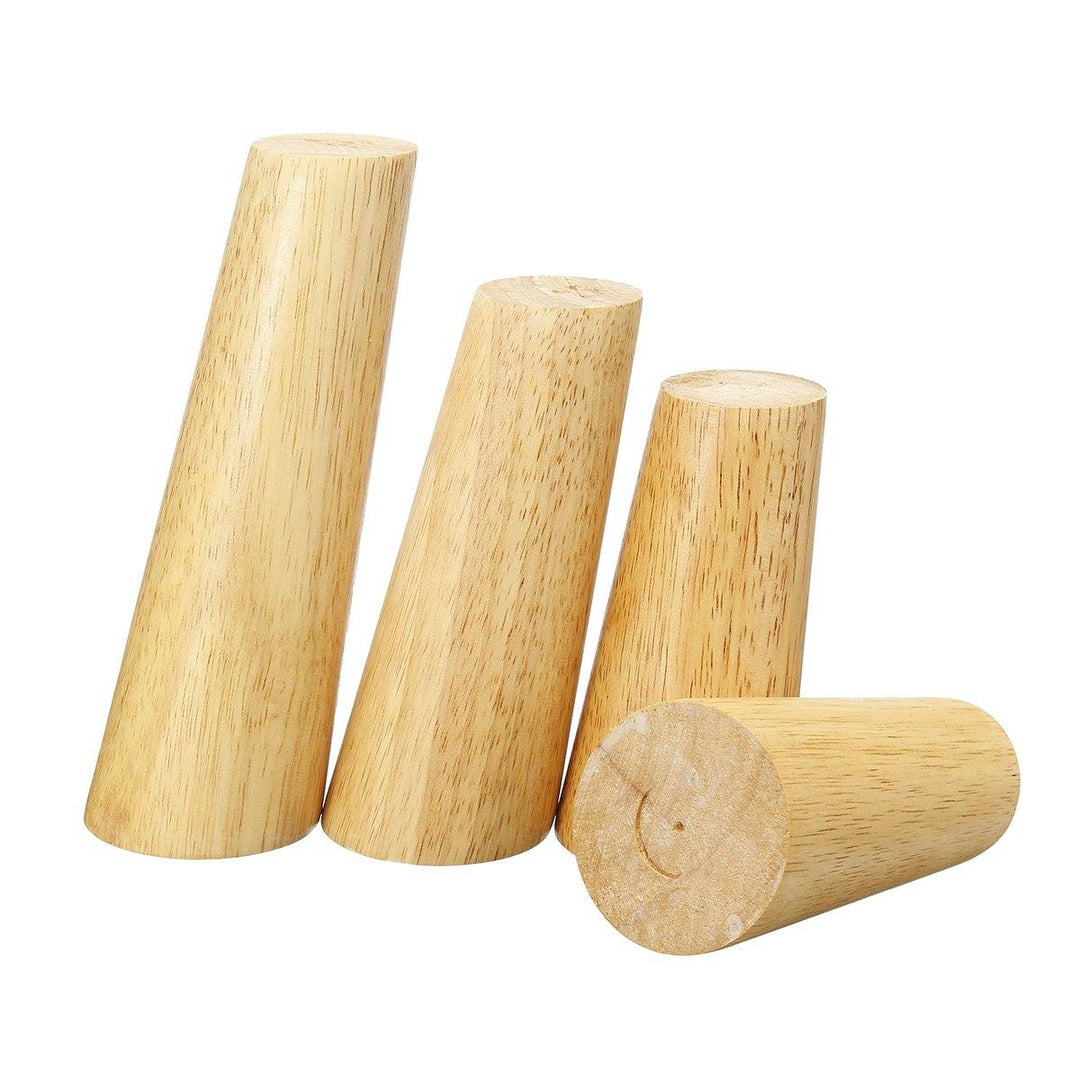 4Pcs/Set Solid Wooden Cone Angled Furniture Legs Kit Sofa Table Chair Stool Part Leg Support - MRSLM