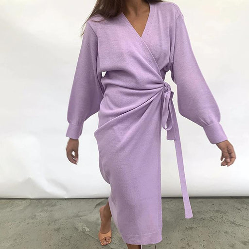 knitted wrap dress - MRSLM