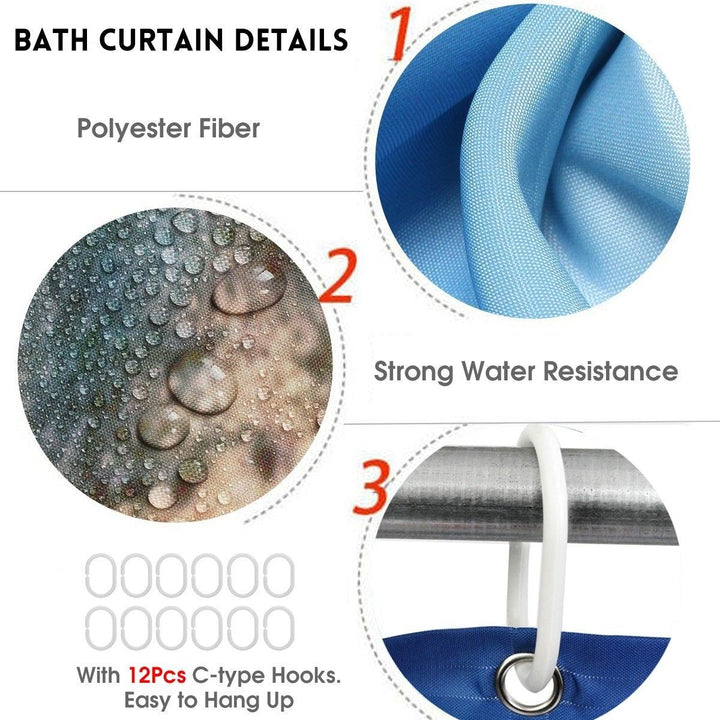 1/3/4Pcs 3D Flamingo Waterproof Shower Curtain Waterproof Toilet Cover Non-slip Mat 3pcs Toilet Bathroom Decor - MRSLM