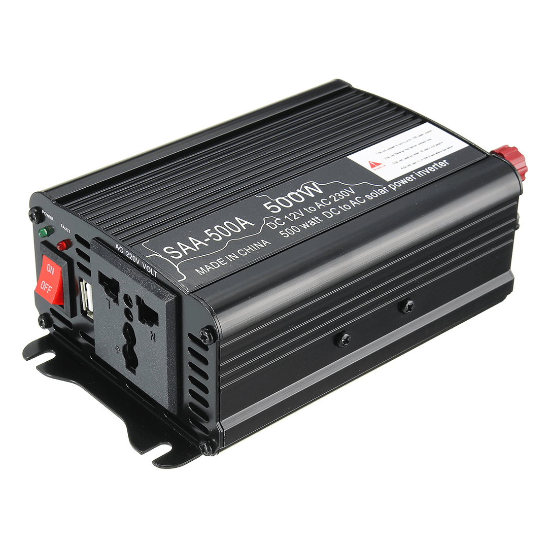 Solar Power Inverter 500W Peak 12V DC to 220V AC Modified Sine Wave Converter - MRSLM