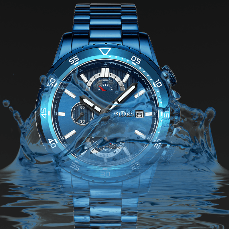 BIDEN 0150 Chronograph Date Display Quartz Watch Business Style Men Watches - MRSLM