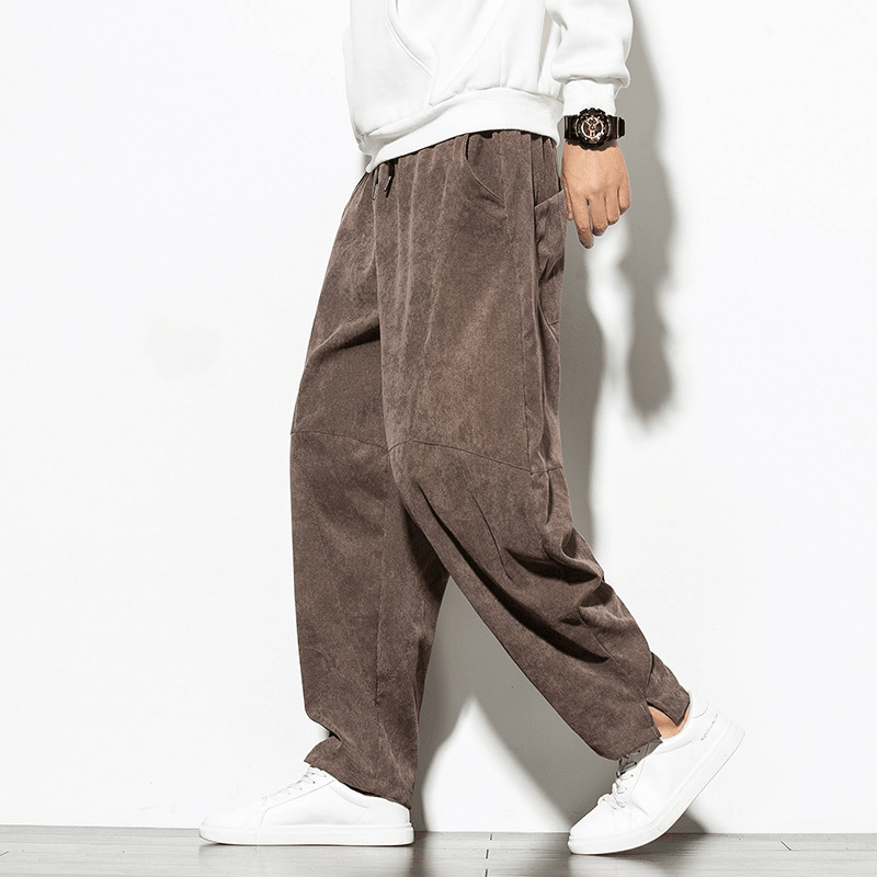 Oversized Corduroy Wide-Leg Pants - MRSLM