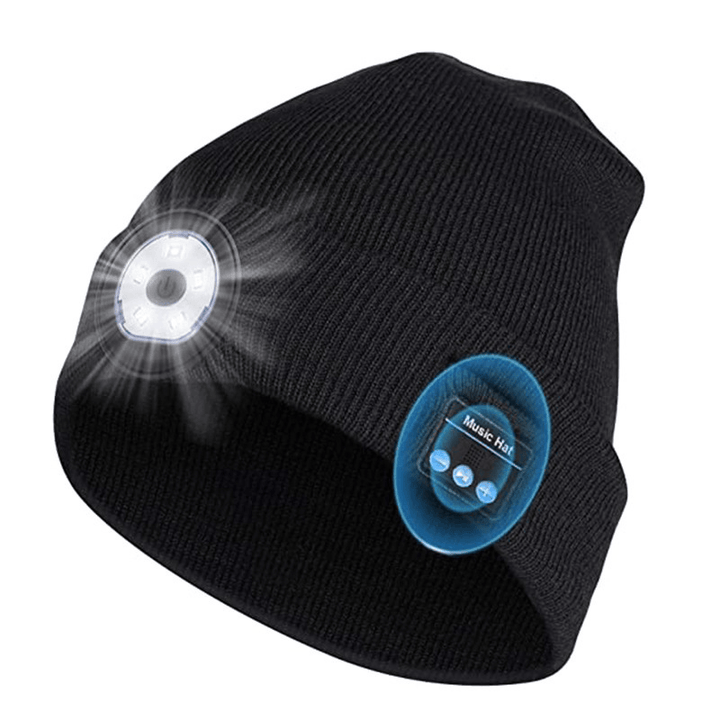 Bluetooth Headset Hat Led Luminous Wireless Music - MRSLM