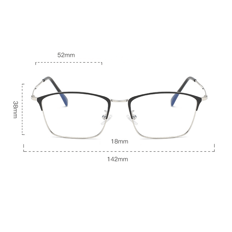 Anti-Fatigue Anti-Blue Light Vogue Square Clear Lens Glasses - MRSLM