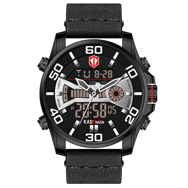 KADEMAN K6171 Sport Men Digital Watch Multifunction Alarm Clock Waterproof Dual Display Watch - MRSLM