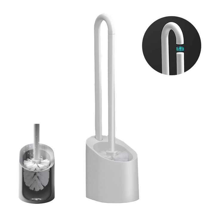 Bathroom Magnetic Cleaning Brush PP Plastic Bathroom Accessories Set Home Long Handle Shower Room Portable Toilet Brush - MRSLM