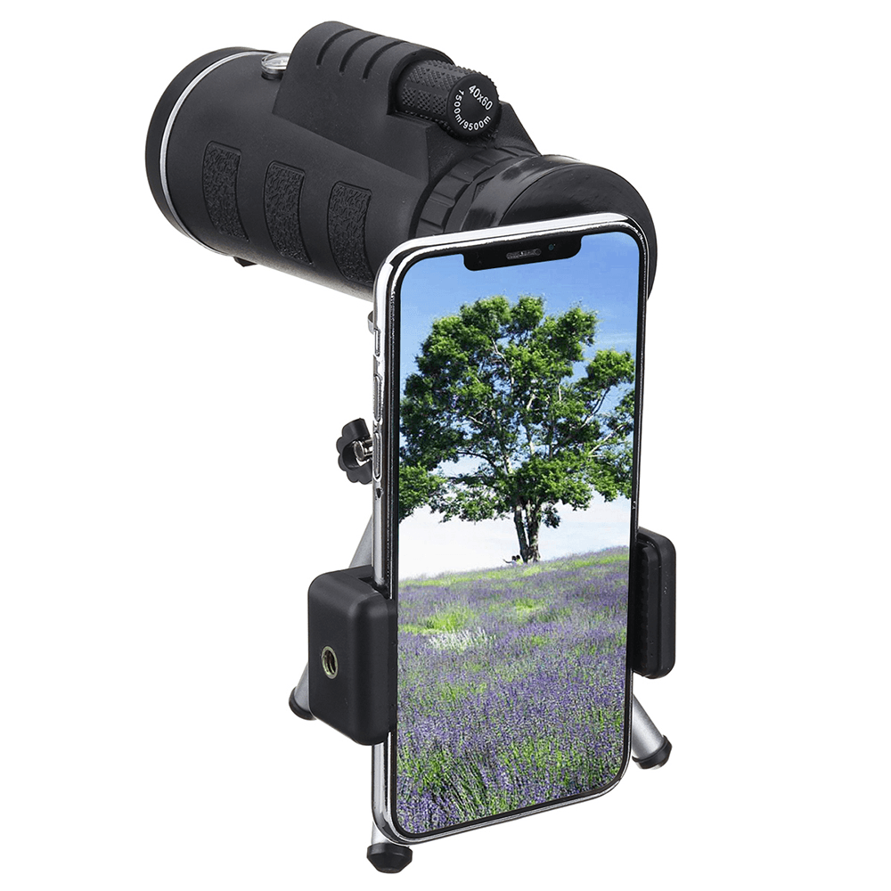 Ipree® 40X60 Monocular Optical HD Lens Telescope + Tripod + Mobile Phone Clip Handheld Night Vision Monocular for Hunting Camping - MRSLM