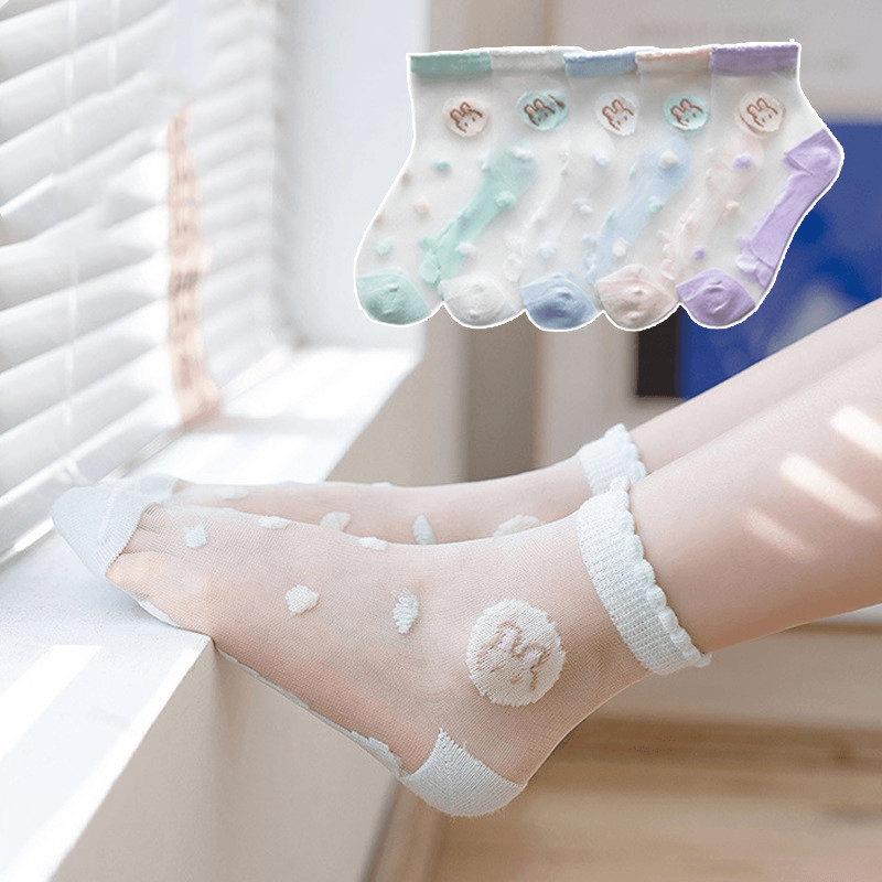 Spring and Summer Thin Crystal Socks for Girls - MRSLM