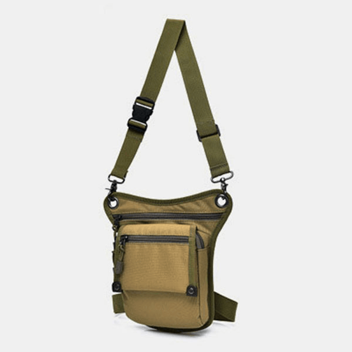 Men Nylon Camouflage Tactical Outdoor Sport Multifunction Waterproof Waist Bag Leg Bag Shoulder Bag for Riding - MRSLM