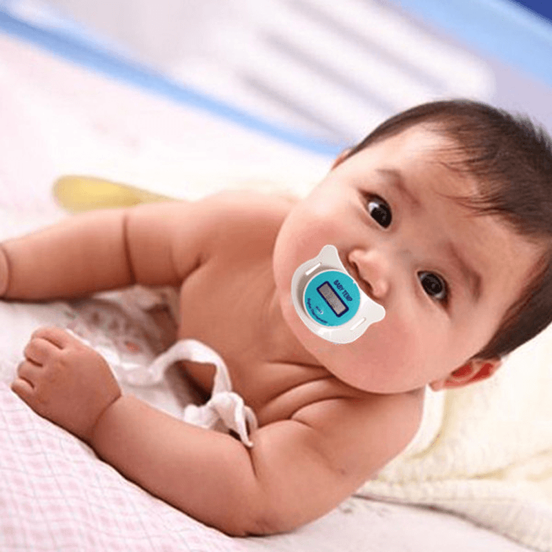 Vvcare KFT-21 LCD Baby Infant Nipple Pacifier Mouth Thermometer Portable Baby Celsius Thermometer Soother Soft Baby Kids Health Fever Care - MRSLM
