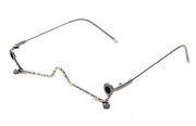 Women's rhinestone metal glasses frame, view 5 - MRSLM