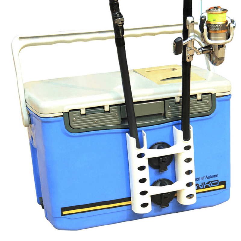 ZANLURE Double Tube Fishing Rod Holder Portable Stand Pole Multifunction Shaft Support Tube Socket - MRSLM