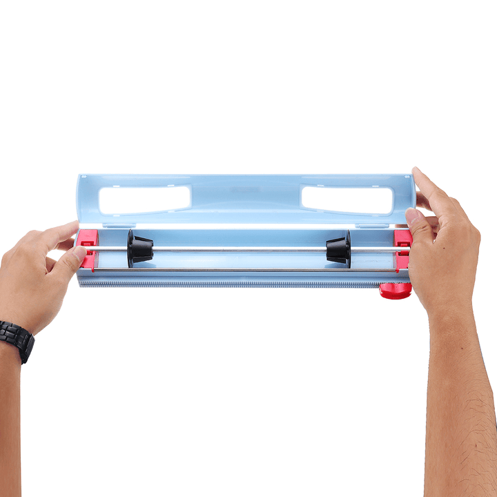 Plastic Vegetable Food Wrap Cutter Film Dispenser Cling Foil Kitchen Storage Holder Tool - MRSLM