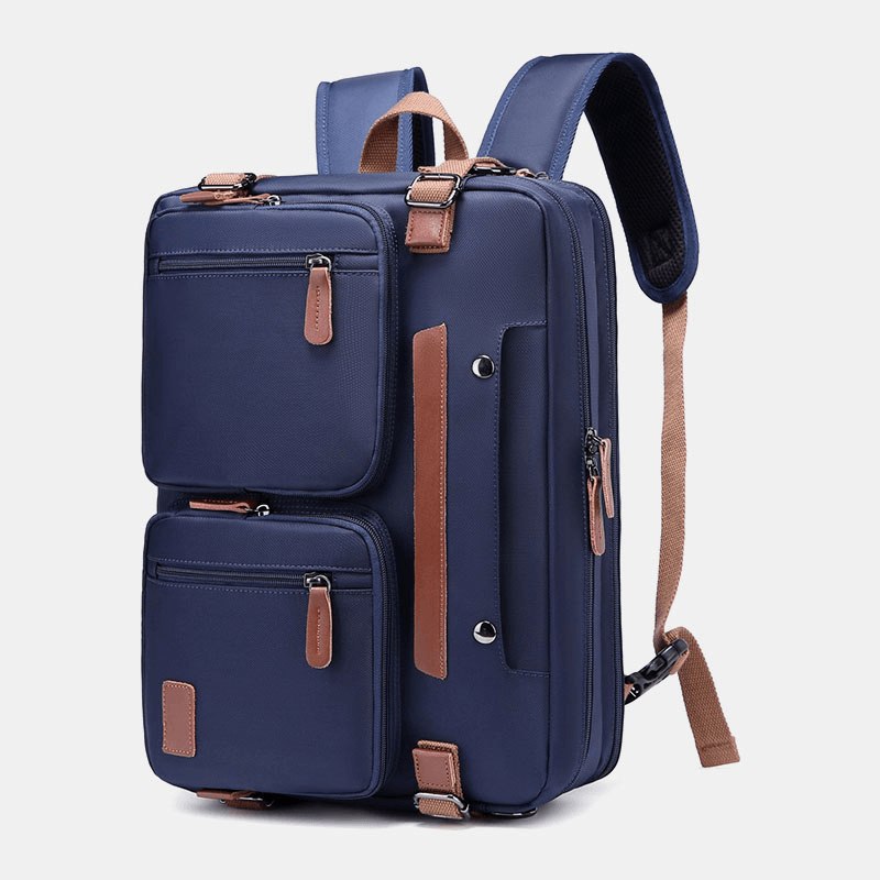 Men Casual Multicarry Large Capacity 15.6/17 Inch Laptop Bag Backpack Multi-Pocket Crossbody Bag - MRSLM