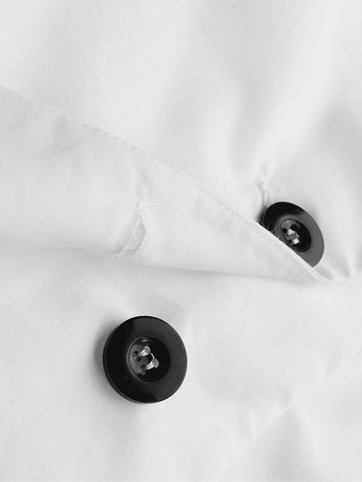 V-Neck Oblique Placket Design Bell Sleeve Casual Dress - MRSLM