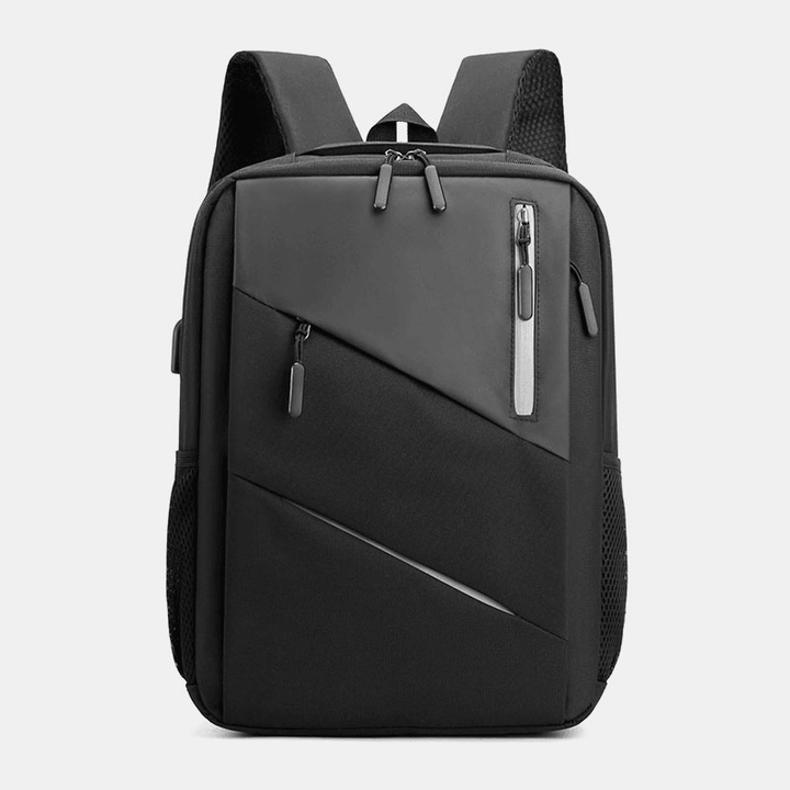 Men Large Capacity with USB Charging Business Travel Outdoor School Bag 14 Inch Laptop Bag Backpack - MRSLM