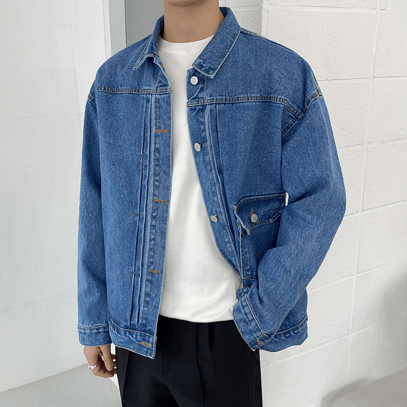 Fashionable Men'S Autumn New Loose Denim Clothes for Teenagers - MRSLM
