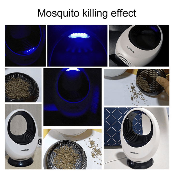 5W Mosquito Killer Lamp USB Charging Light Trapping Physically Kill Mosquitoes Pest Repellent Strong Suction Mosquito Dispeller Low Noise for Home Bedroom Office - MRSLM