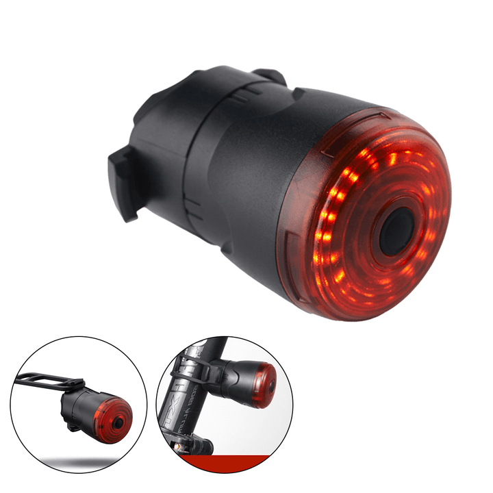 BIKIGHT IPX6 Waterproof USB Fast Charge Intelligent Sensor LED Bicycle Warning Flashing Light Bike Taillight - MRSLM