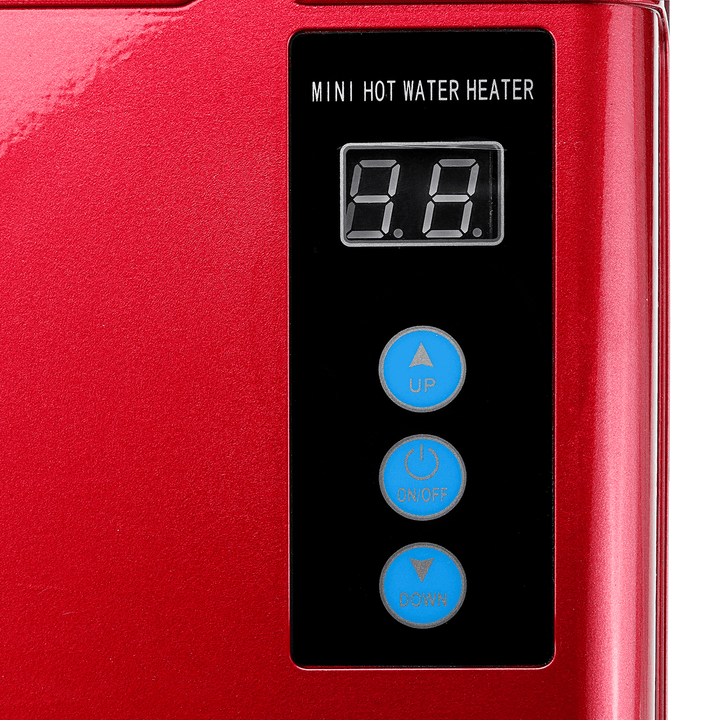 4000W LCD Mini Electric Tankless Hot Water Heater Instant Heating for Bathroom Kitchen Washing - MRSLM