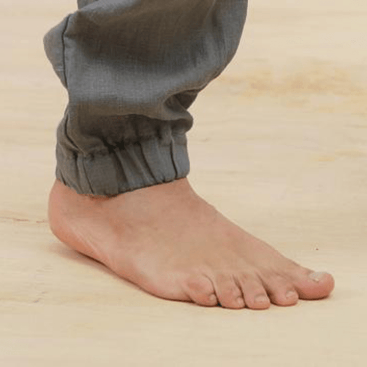 Mens Cotton Breathable Elastic Waist Casual Pants - MRSLM