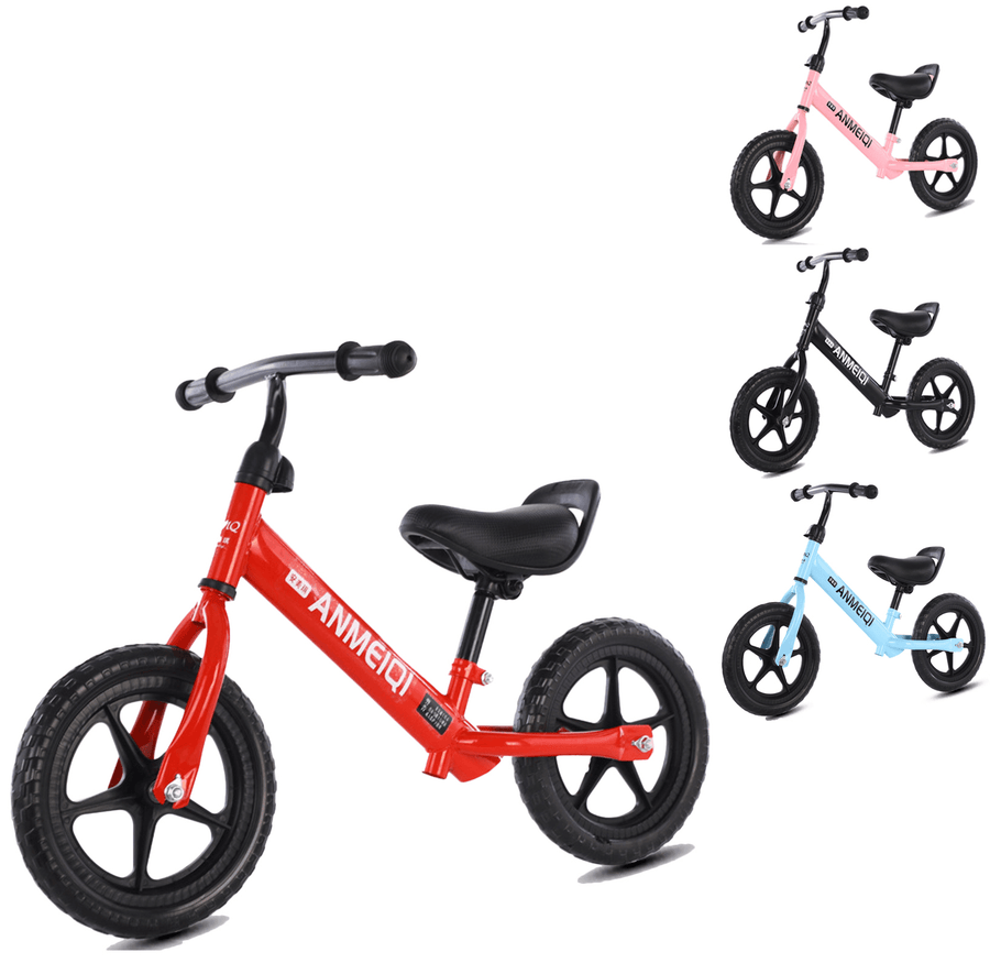 12 Inch 2 Wheel Kids No Pedal Balance Bike for Aged 1-6 Children Toddler Bicycle Balance Training Gifts Boys＆Girls - MRSLM