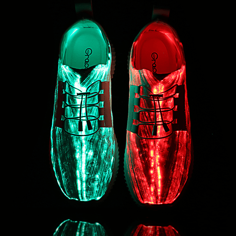 Banggood Shoes Large Size Men USB Colorful Light Shoes Outdoor Sport Casual Shoes Sneakers - MRSLM