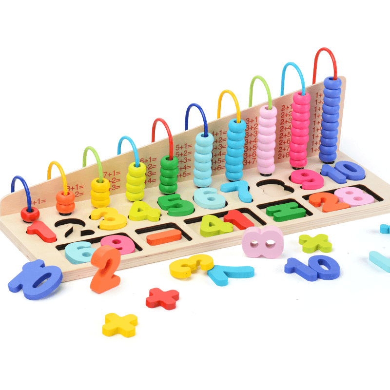 Children'S Mathematics Teaching Aid Abacus Computing Frame Blocks Toys - MRSLM