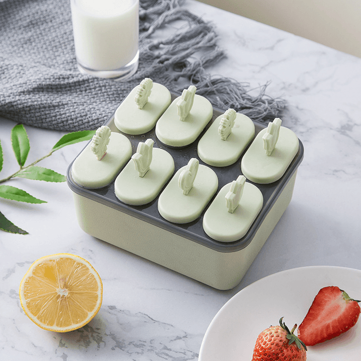 Convenient Creative Home Made Healthy Ice Cream Frozen Mould Box Simple Flowers Pattern Lattice Lolly Boxes - MRSLM