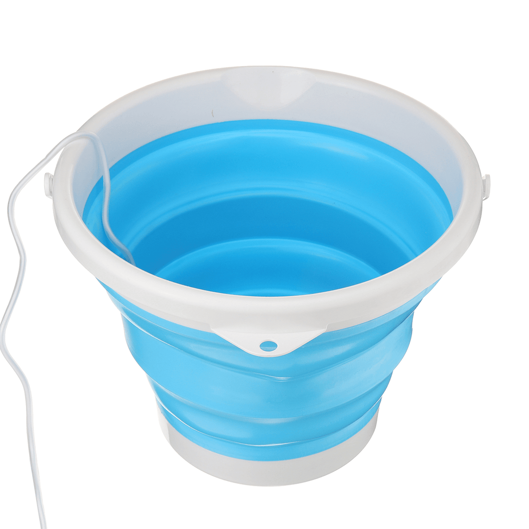 4-Modes 10L Mini Portable Bucket Turbine Washing Machine Folding Bucket Type USB Laundry Clothes Washer Cleaner for Home Travel - MRSLM