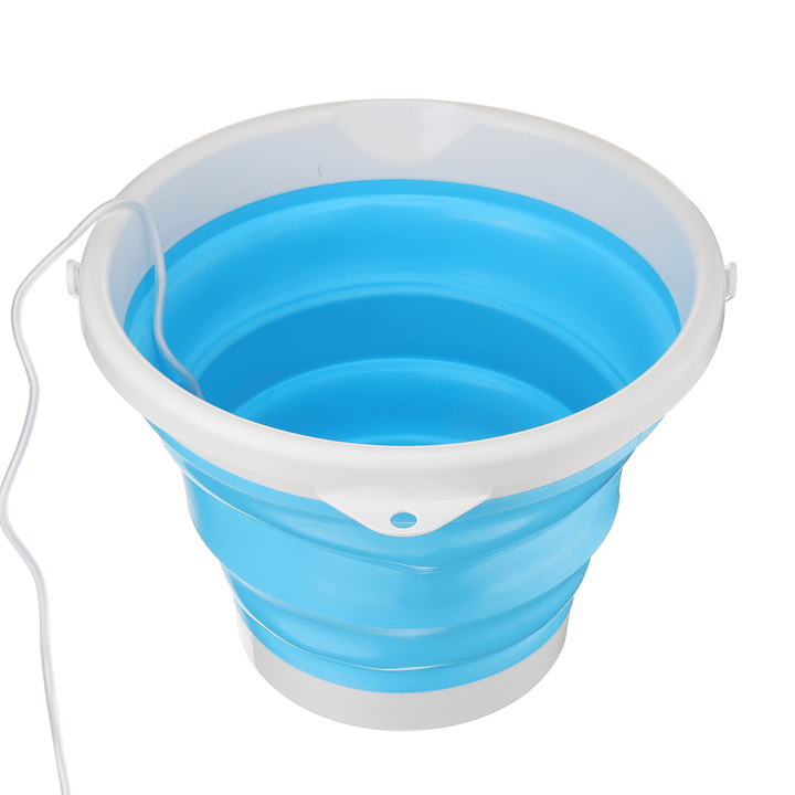 4-Modes 10L Mini Portable Bucket Turbine Washing Machine Folding Bucket Type USB Laundry Clothes Washer Cleaner for Home Travel - MRSLM