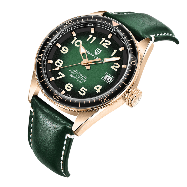 PAGANI 1649 Fashion Genuine Leather Strap Men Watch Simple Automatic Mechanical Watch with Box - MRSLM