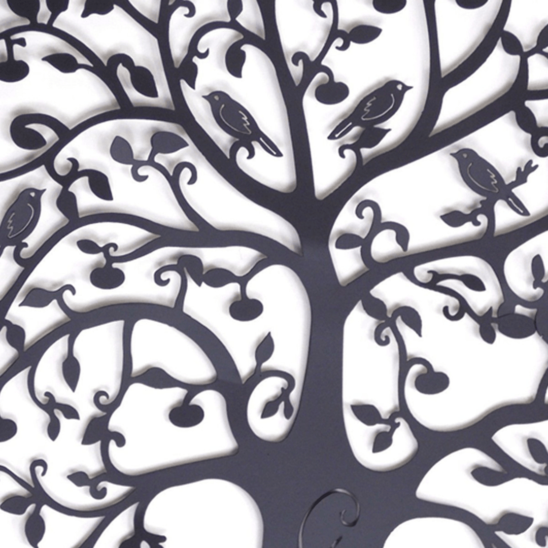 Round Wall Hanging Decorations Diameter 60Cm Tree of Life Iron Art Home Hanging Ornament - MRSLM