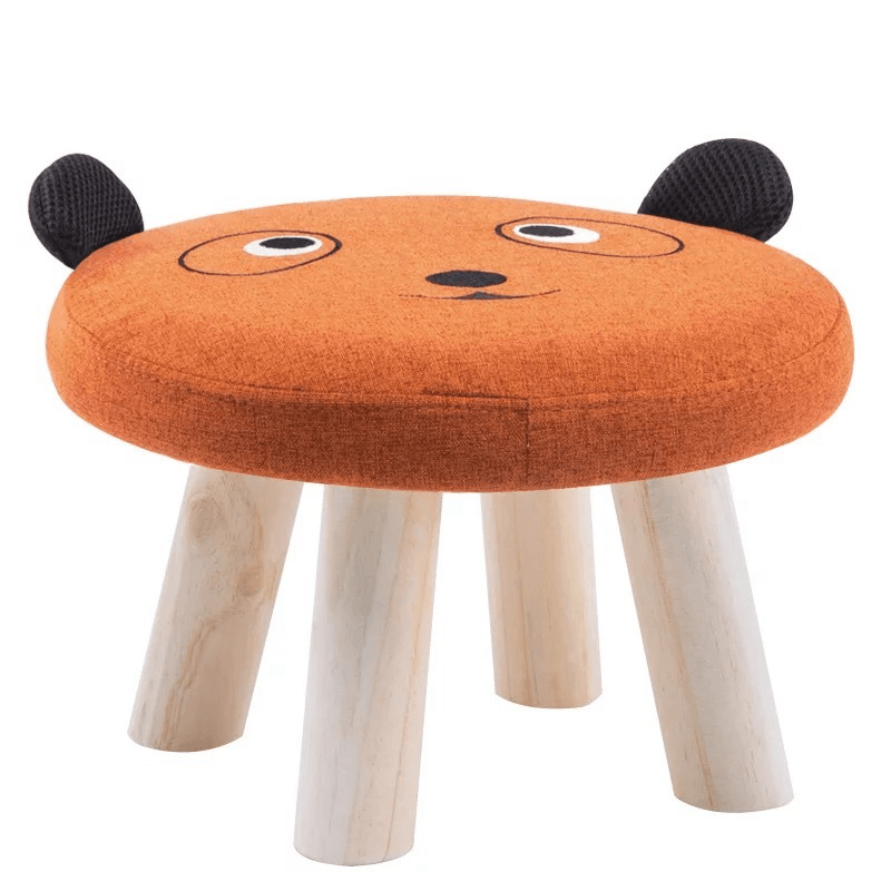 Baby Sofa round Stool Solid Wooden Bear Chair Home Furniture - MRSLM