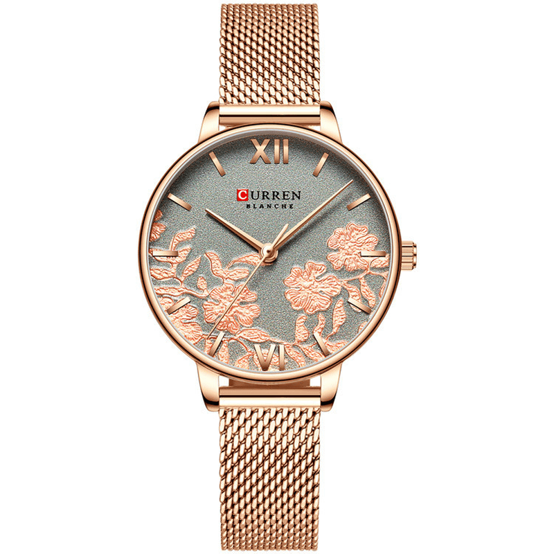 CURREN 9065 Flower Show Fashionable Ladies Wrist Watch Waterproof Quartz Watches - MRSLM