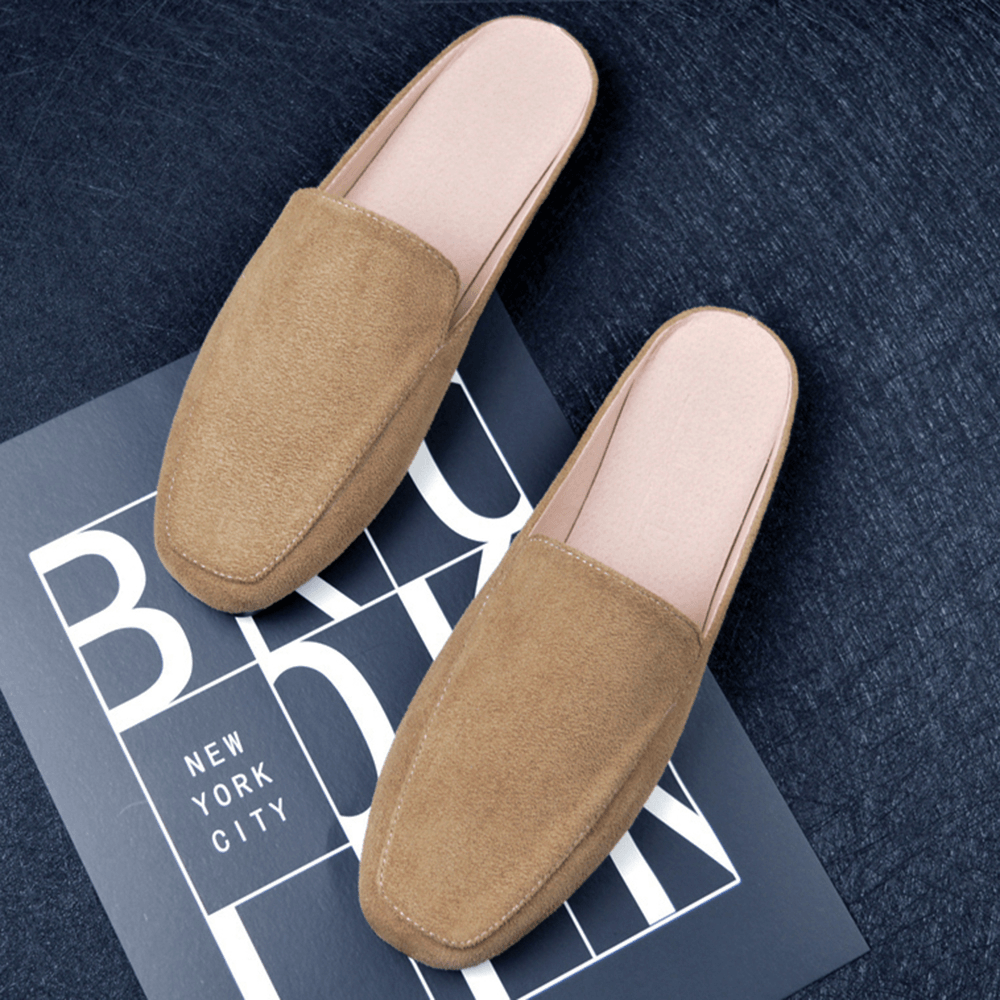 Large Size Pure Color Lightweight Casual Flats Loafers - MRSLM